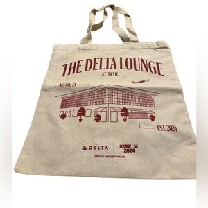 Natural Canvas Tote from the VIP Delta Lounge at the SXSW Festival. Rare. NEW.